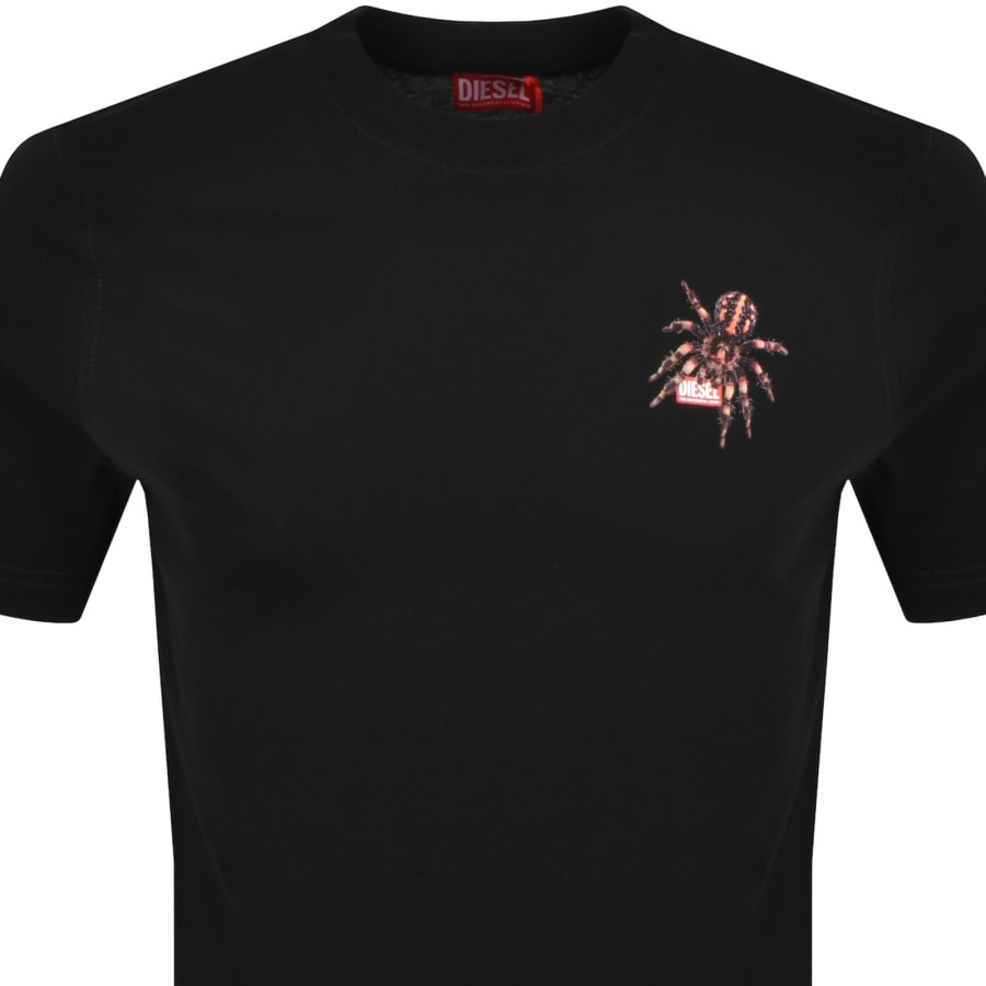 Image number 2 for Diesel Spider Graphic T Shirt Black