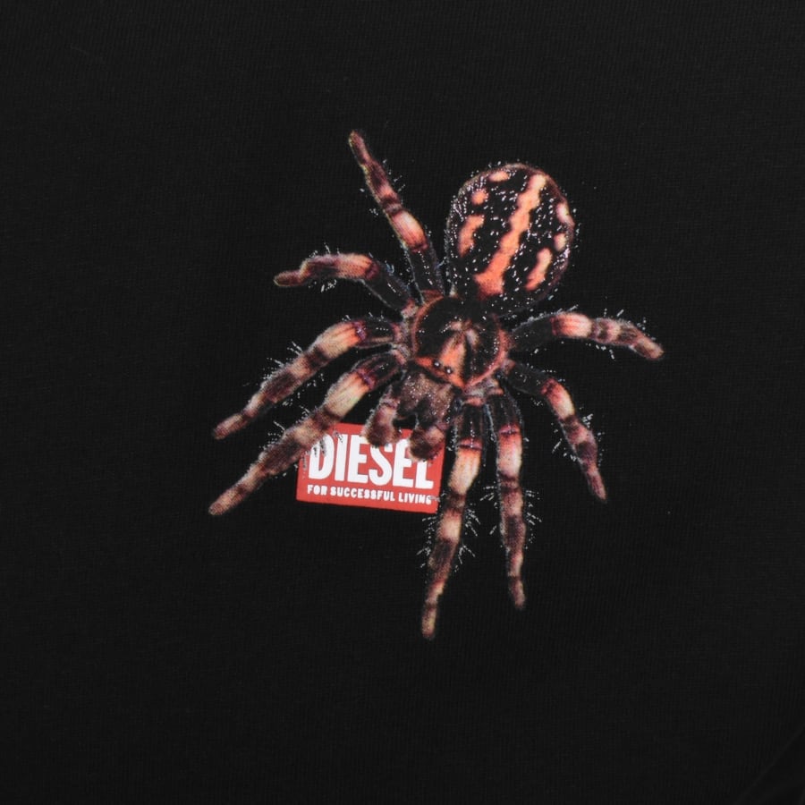 Image number 3 for Diesel Spider Graphic T Shirt Black