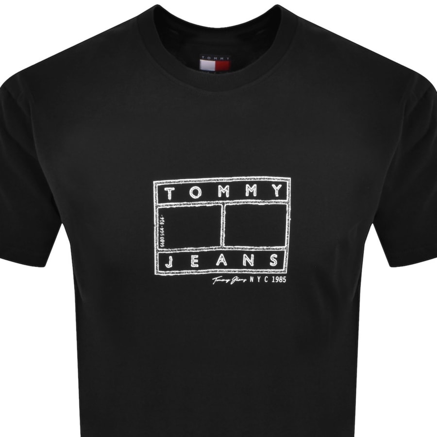 Image number 2 for Tommy Jeans Flag Logo T Shirt Black