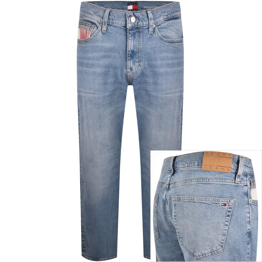 Image number 1 for Tommy Jeans Ryan Slim Fit Straight Jeans Blue