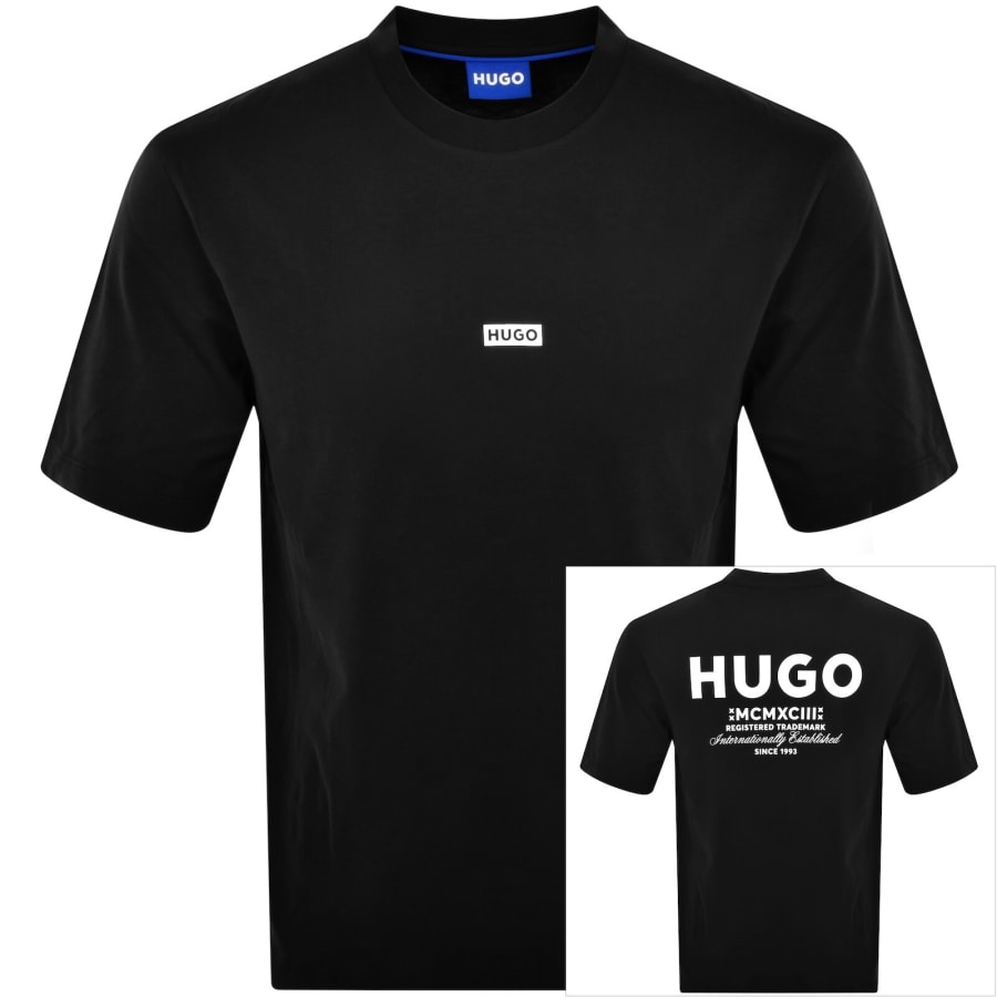 Image number 1 for HUGO Blue Nalono T Shirt Black
