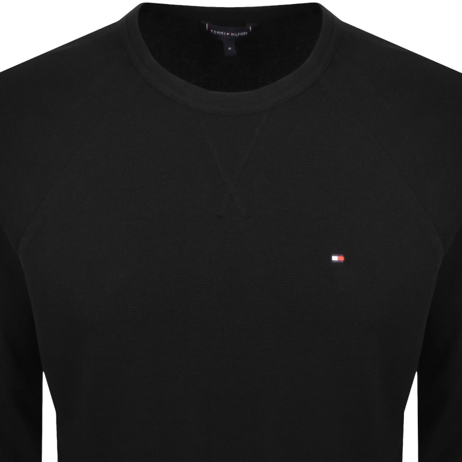 Image number 2 for Tommy Hilfiger Waffle T Shirt Black