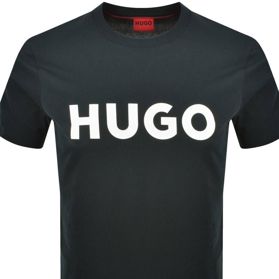 Image number 2 for HUGO Dulivio Crew Neck T Shirt Green