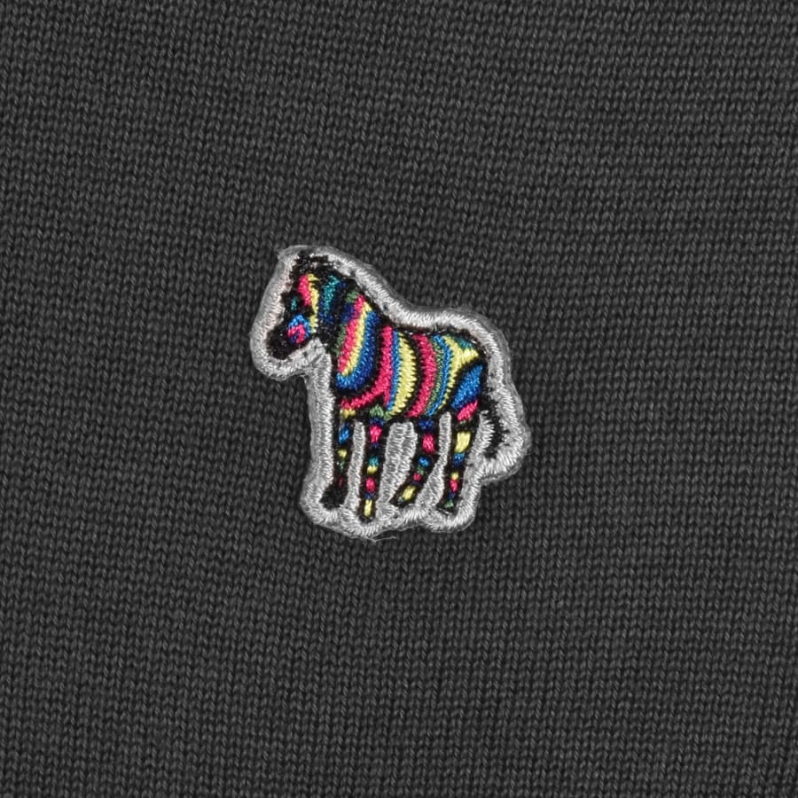 Image number 3 for Paul Smith Half Zip Knit Jumper Grey