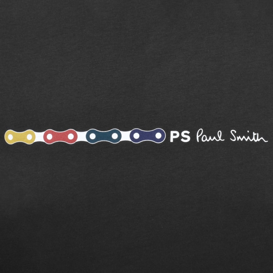 Image number 3 for Paul Smith Chain Logo T Shirt Grey