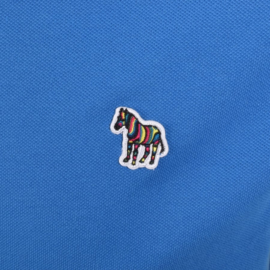 Image number 3 for Paul Smith Zebra Polo T Shirt Blue
