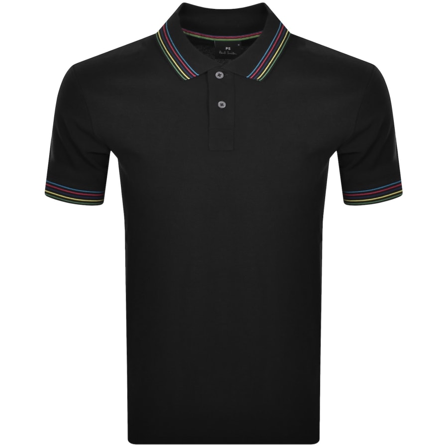 Image number 1 for Paul Smith Short Sleeved Polo T Shirt Black