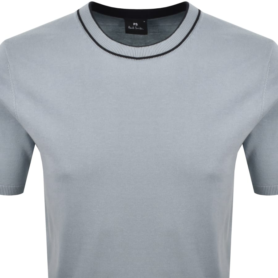 Image number 2 for Paul Smith Short Sleeve Knit Jumper Blue