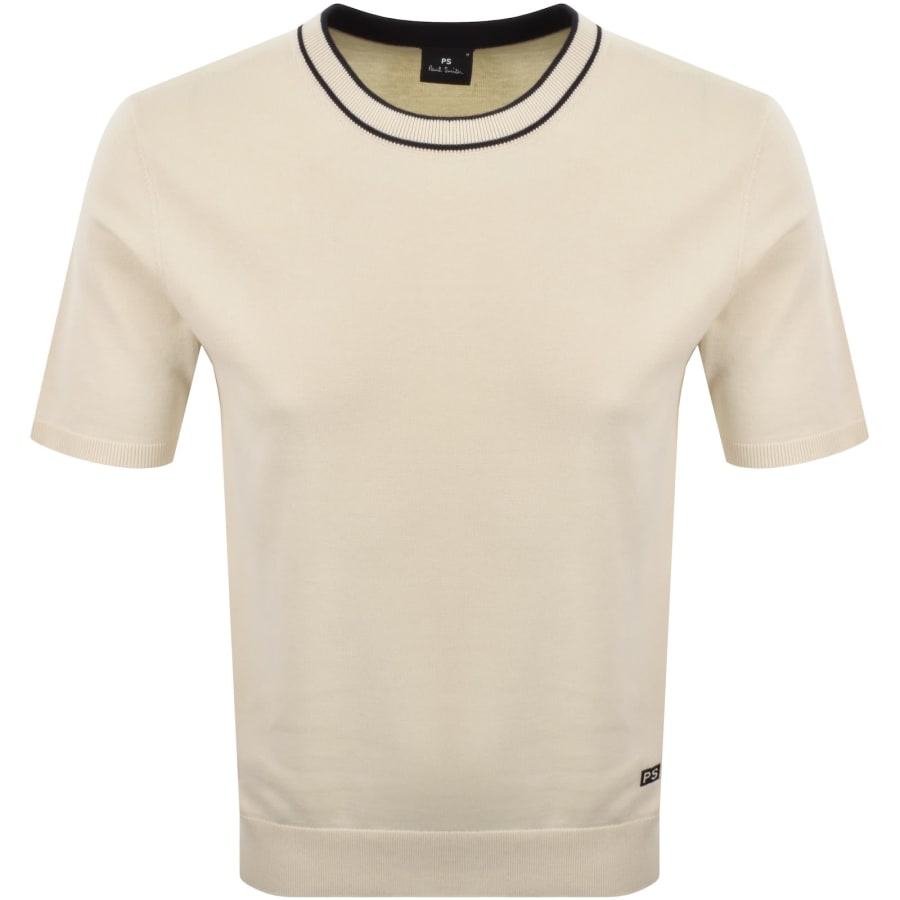 Image number 1 for Paul Smith Short Sleeve Knit Jumper Cream
