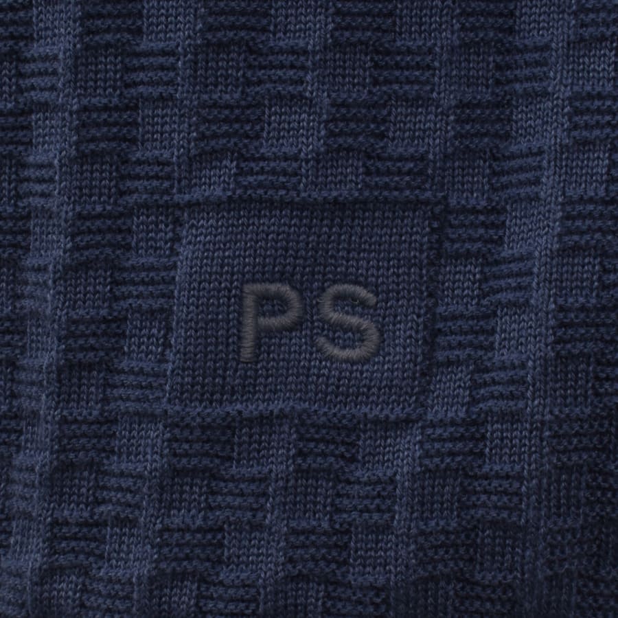 Image number 3 for Paul Smith Short Sleeved Sweater Polo Blue