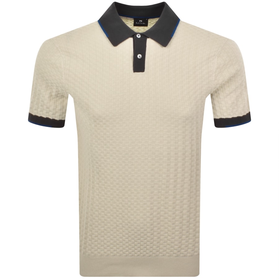 Image number 1 for Paul Smith Short Sleeved Sweater Polo Beige