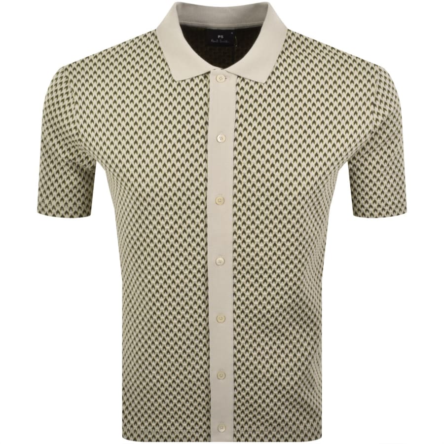 Image number 1 for Paul Smith Short Sleeved Sweater Polo Beige
