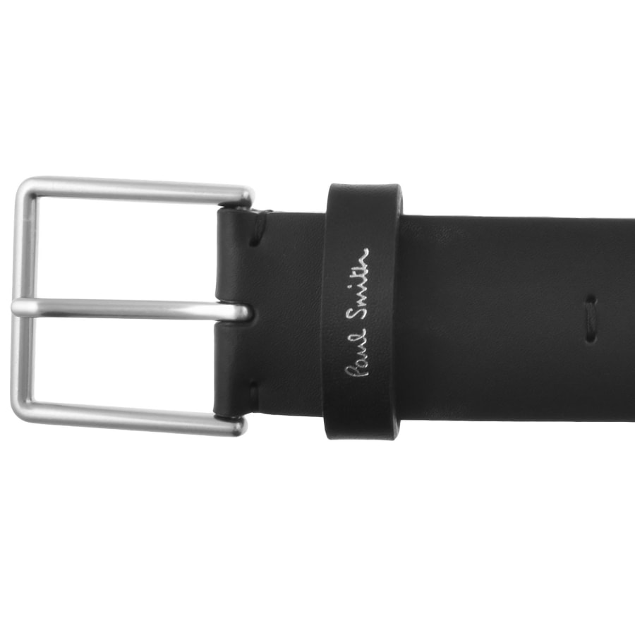 Image number 3 for Paul Smith Stitch Leather Belt Black