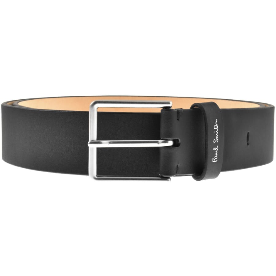 Image number 1 for Paul Smith Stitch Leather Belt Black