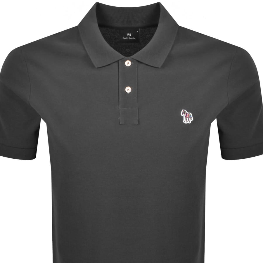 Image number 2 for Paul Smith Zebra Polo T Shirt Grey