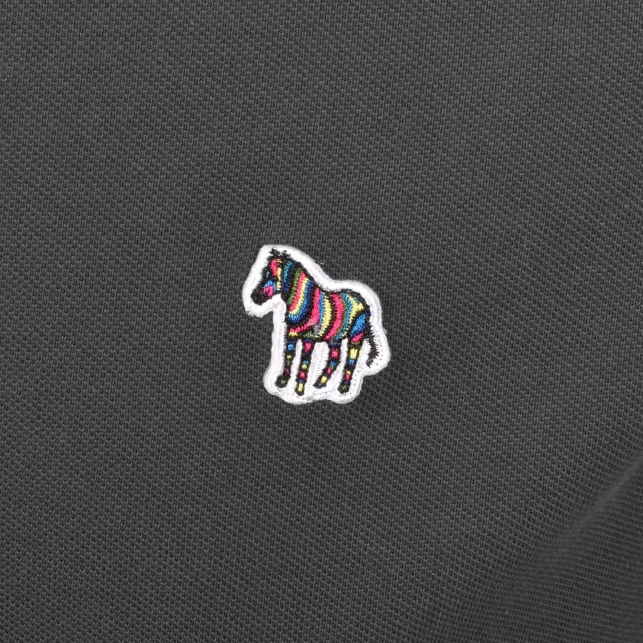 Image number 3 for Paul Smith Zebra Polo T Shirt Grey