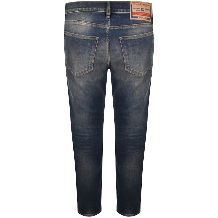 Image number 3 for Diesel D Strukt Slim Fit Mid Wash Jeans Blue