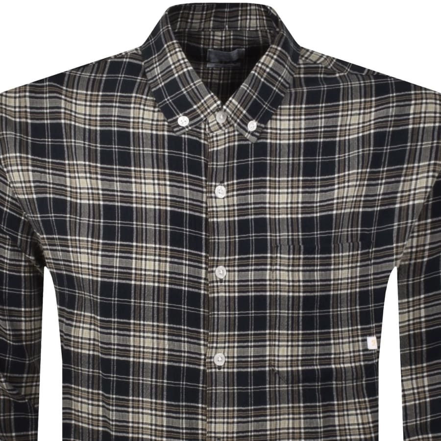 Image number 2 for Farah Sands Long Sleeve Shirt True Navy