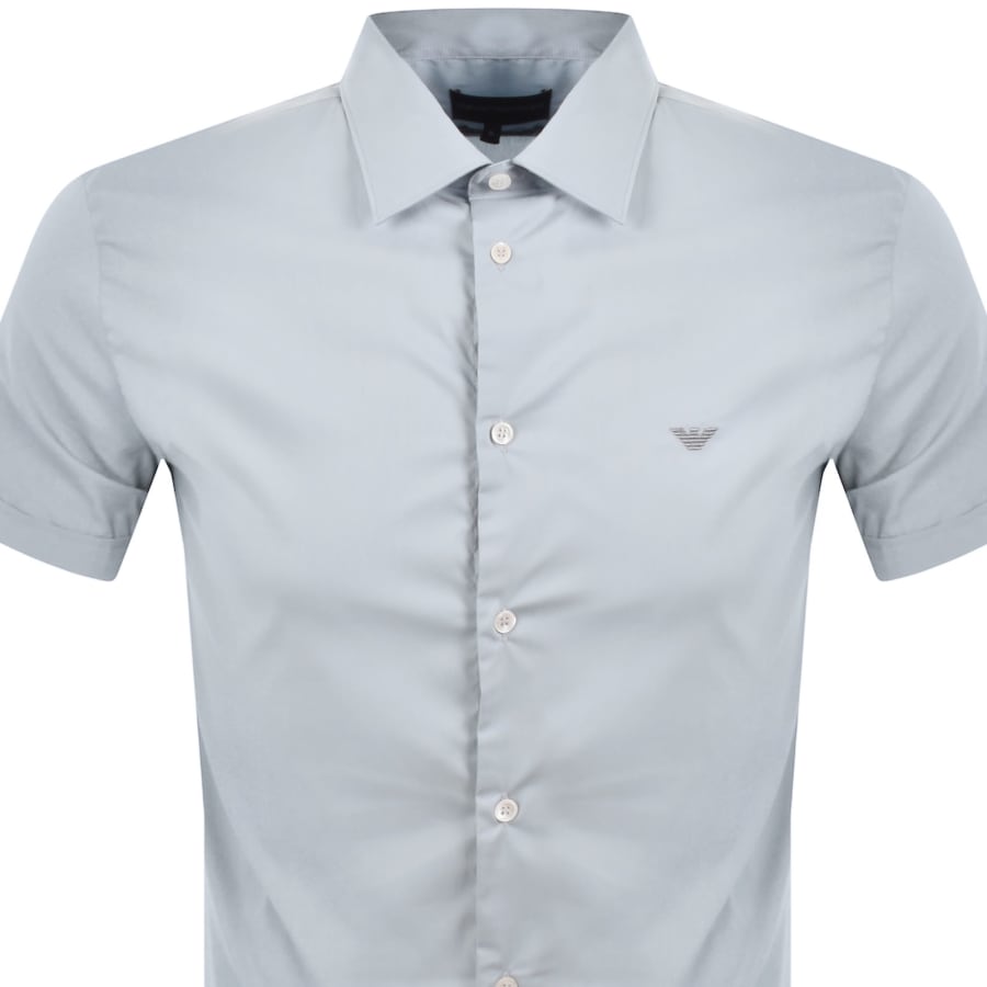 Image number 2 for Emporio Armani Short Sleeved Shirt Blue