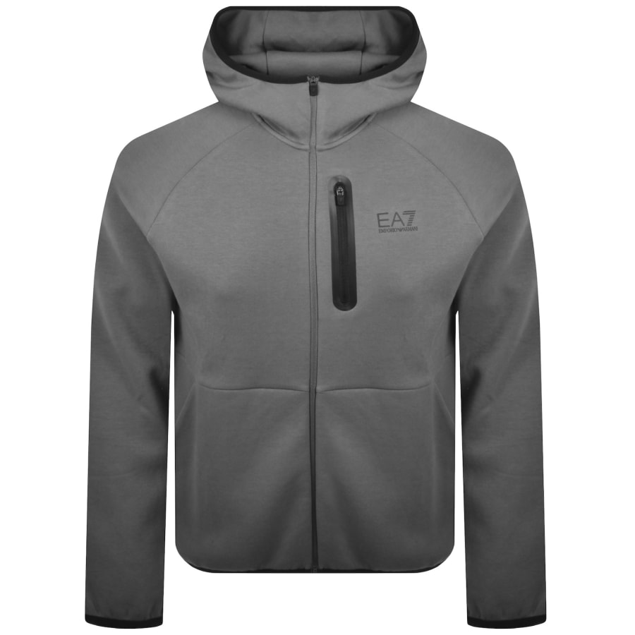 Image number 1 for EA7 Emporio Armani Full Zip Hoodie Grey