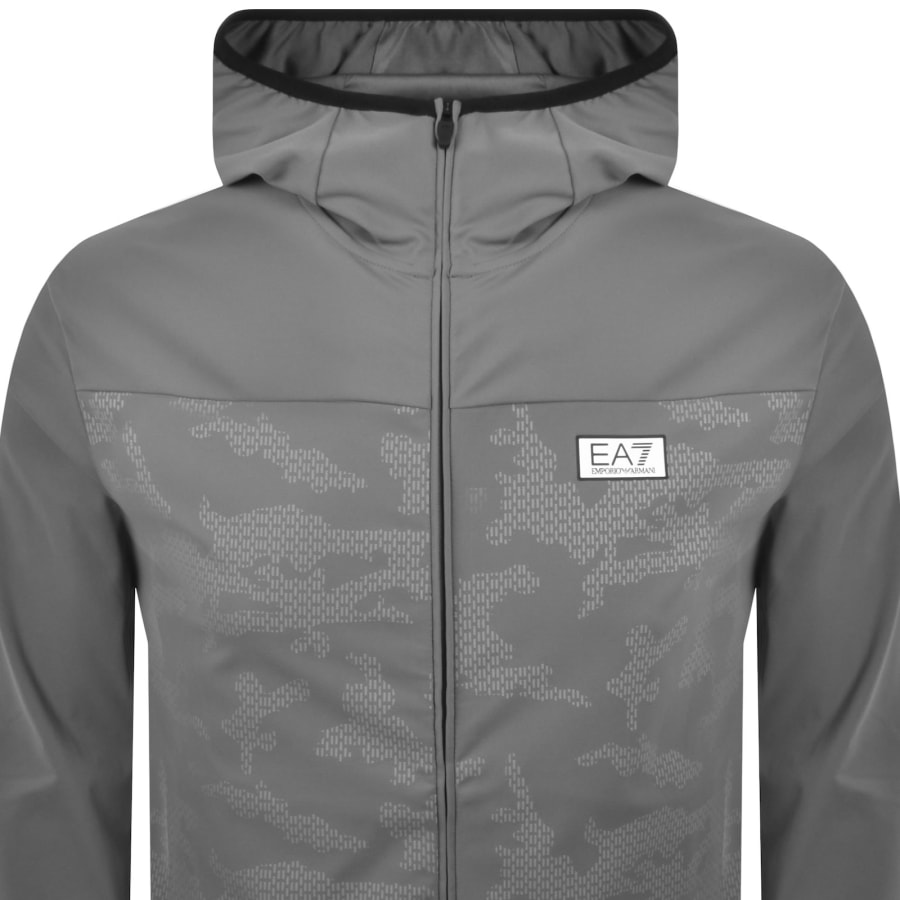 Image number 2 for EA7 Emporio Armani Full Zip Hoodie Grey