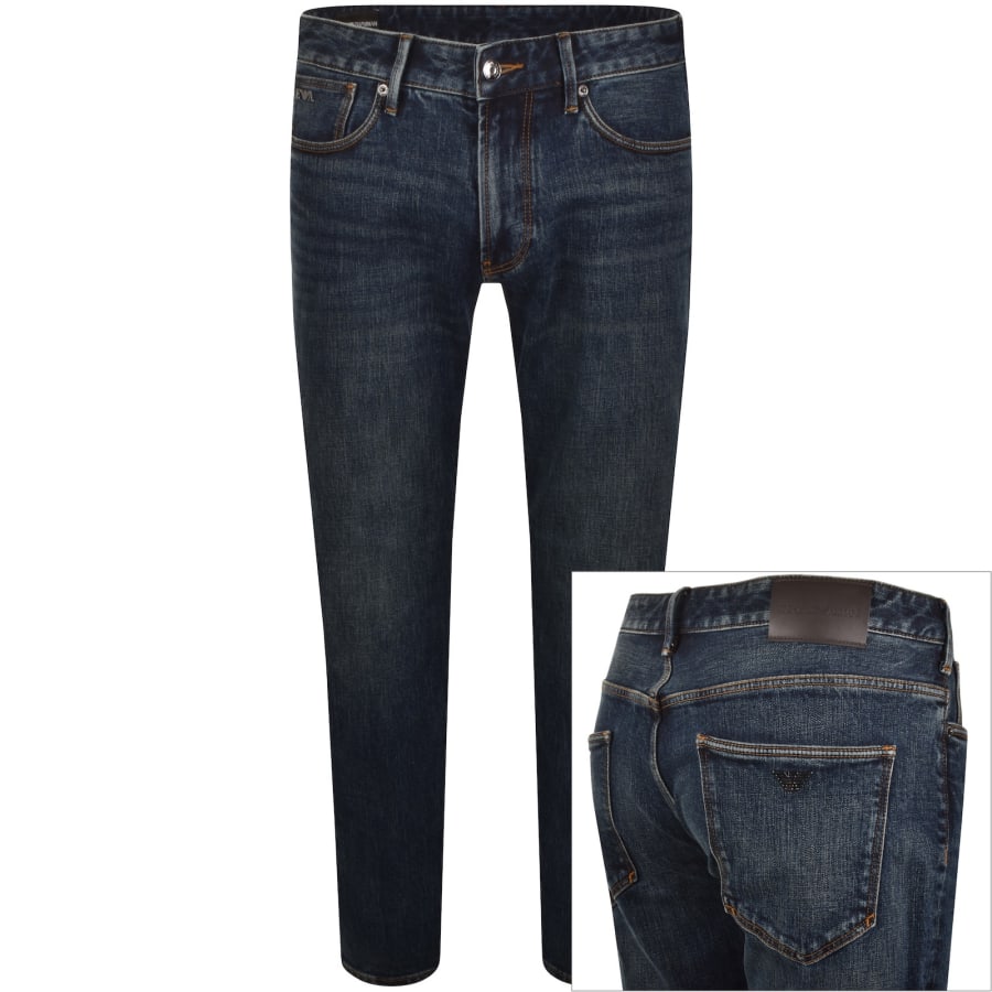 Image number 1 for Emporio Armani J06 Slim Fit Jeans Blue