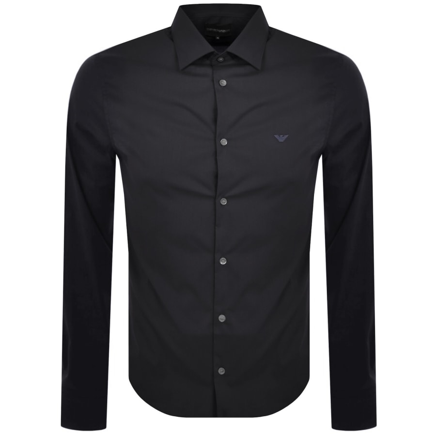 Image number 1 for Emporio Armani Long Sleeved Shirt Navy