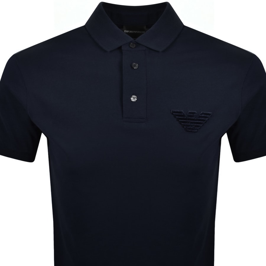 Image number 2 for Emporio Armani Polo T Shirt Iconico Navy