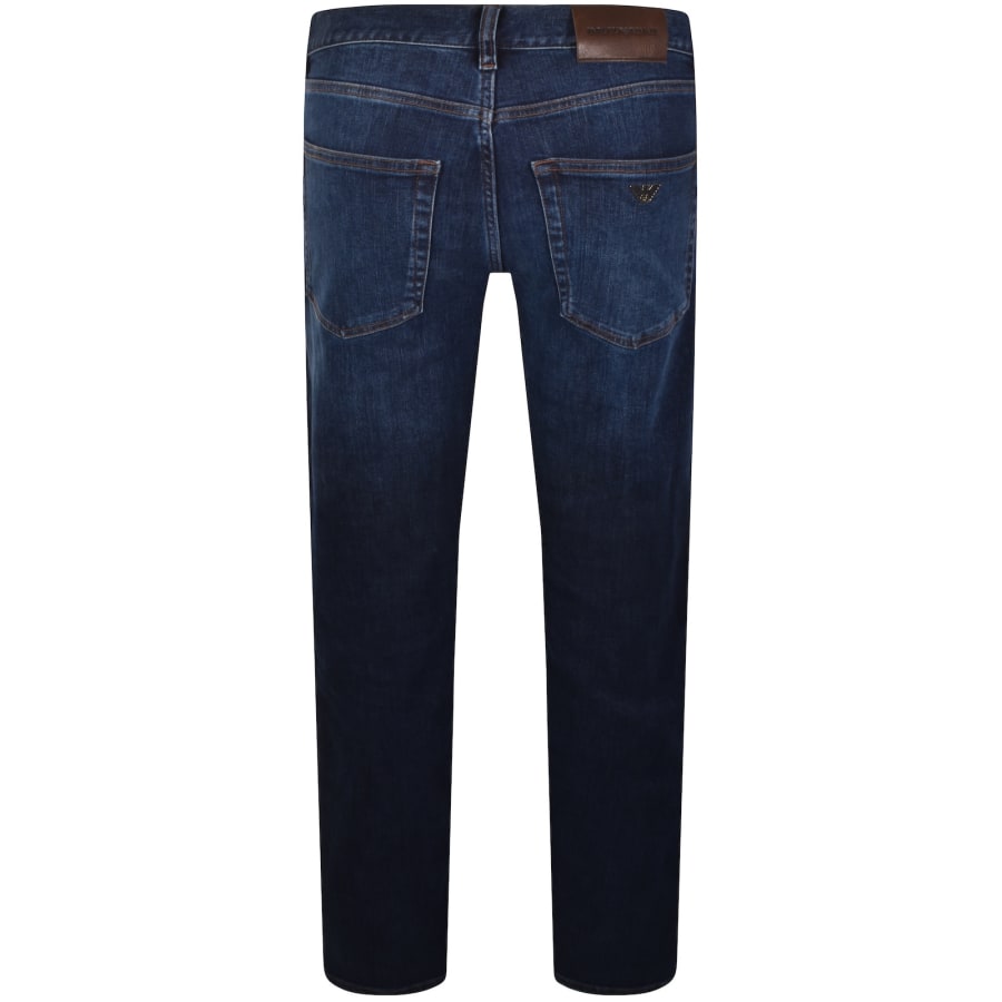 Image number 3 for Emporio Armani J76 Straight Fit Jeans Blue Denim