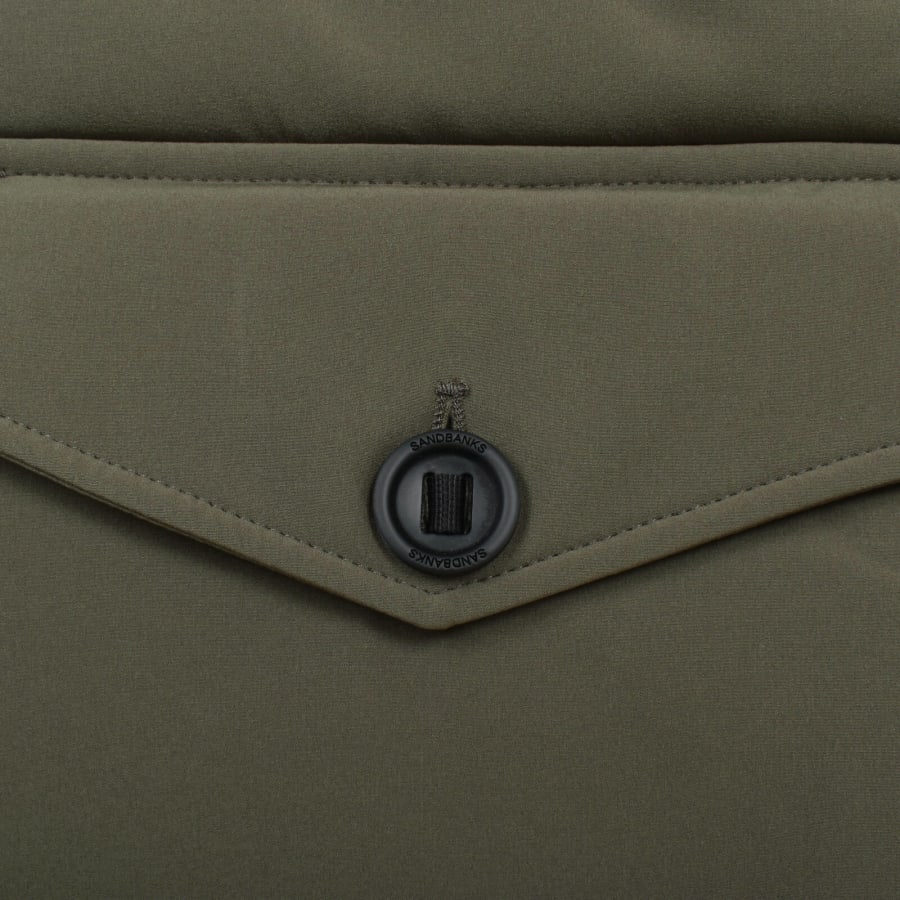 Image number 4 for Sandbanks Branksome Puffer Jacket Khaki