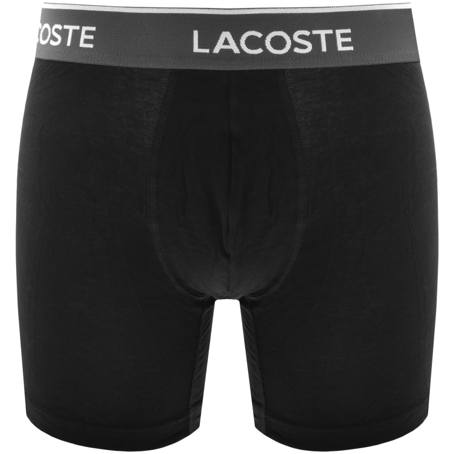 Image number 2 for Lacoste Underwear 3 Pack Boxer Briefs Black