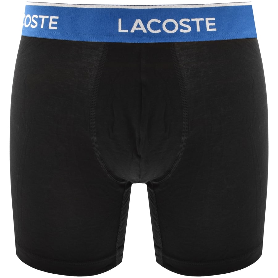 Image number 4 for Lacoste Underwear 3 Pack Boxer Briefs Black