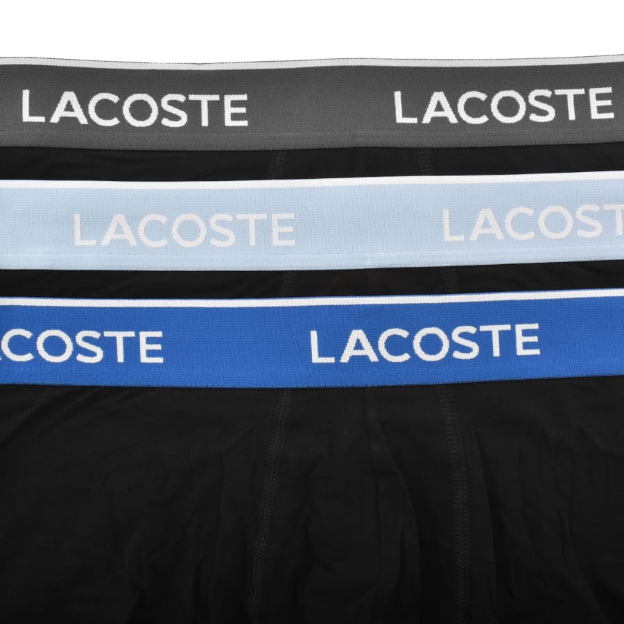 Image number 5 for Lacoste Underwear 3 Pack Boxer Briefs Black