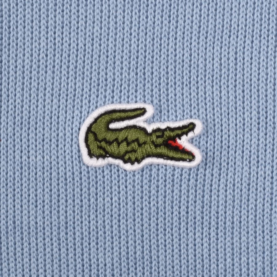 Image number 3 for Lacoste Quarter Zip Knit Sweatshirt Blue