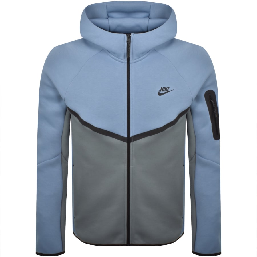 Image number 1 for Nike Tech Fleece Windrunner Hoodie Blue