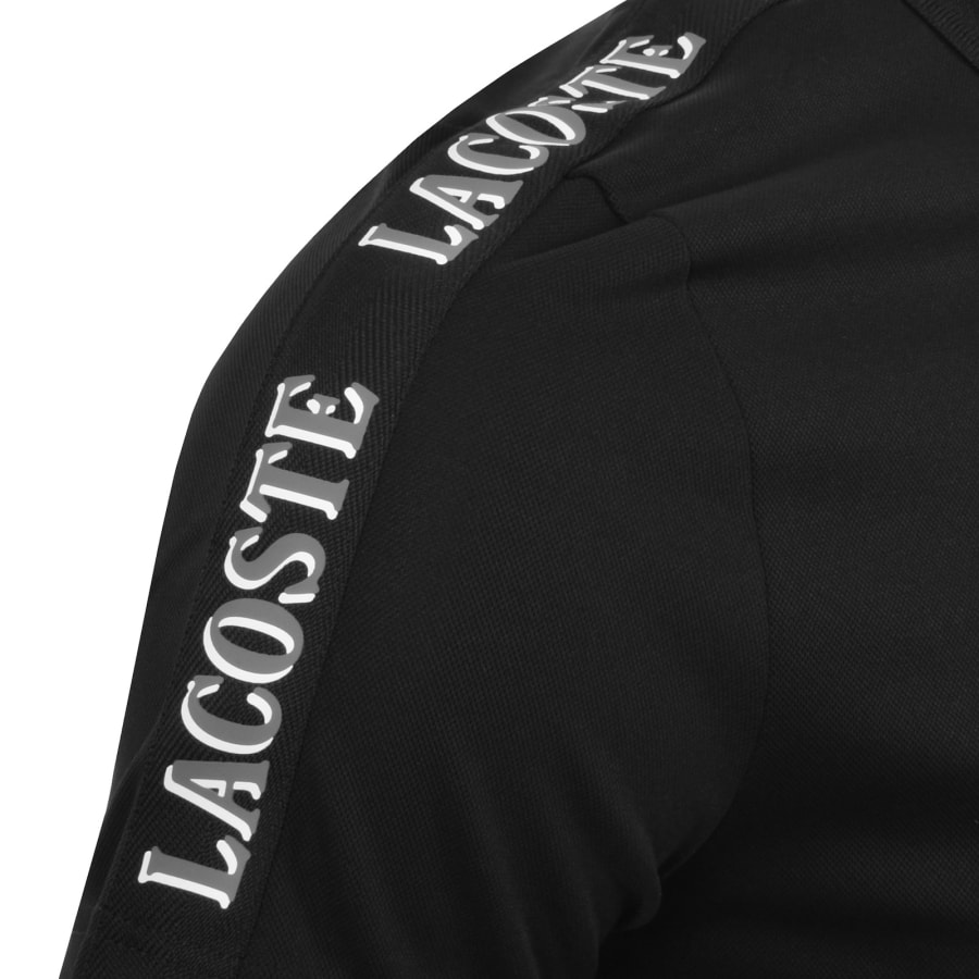 Image number 5 for Lacoste Tape Polo T Shirt Black