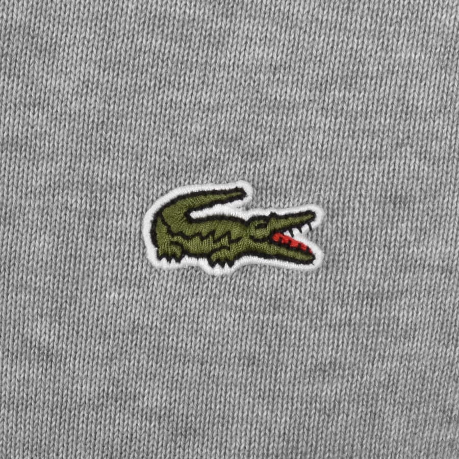 Image number 3 for Lacoste Crew Neck Knit Jumper Grey