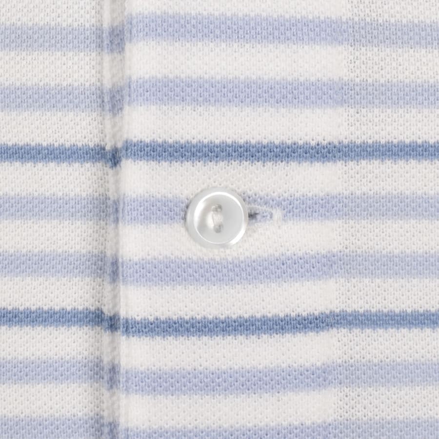 Image number 4 for Lacoste Short Sleeved Stripe Polo T Shirt Blue