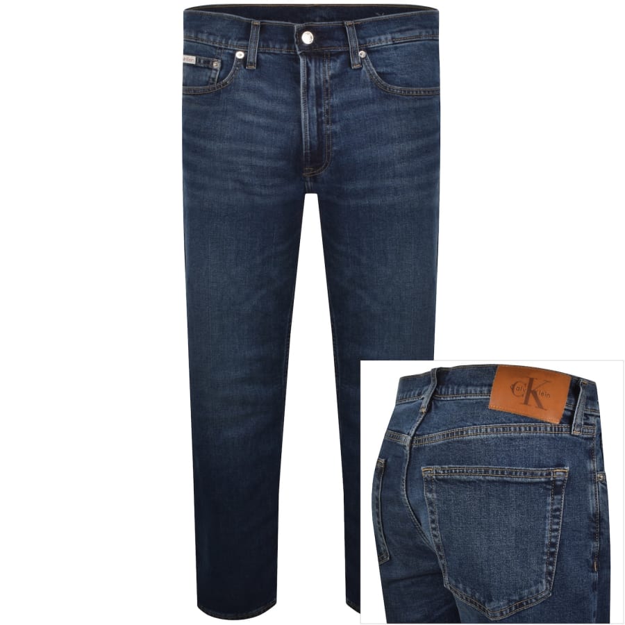 Image number 1 for Calvin Klein Jeans Straight Fit Jeans Blue