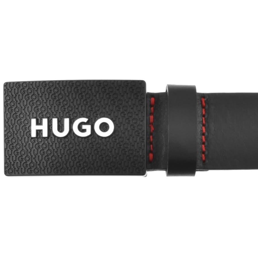 Image number 3 for HUGO Logo Gilao Belt Black