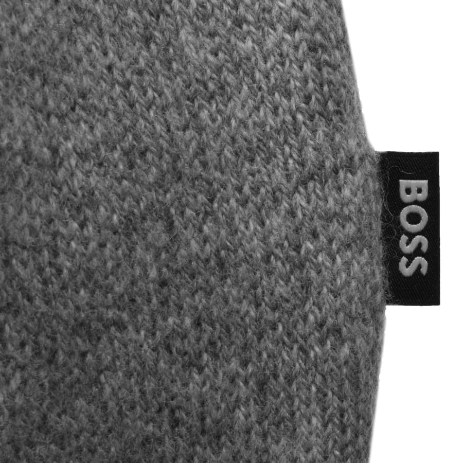 Image number 4 for BOSS Hibisco Full Zip Wool Jumper Grey