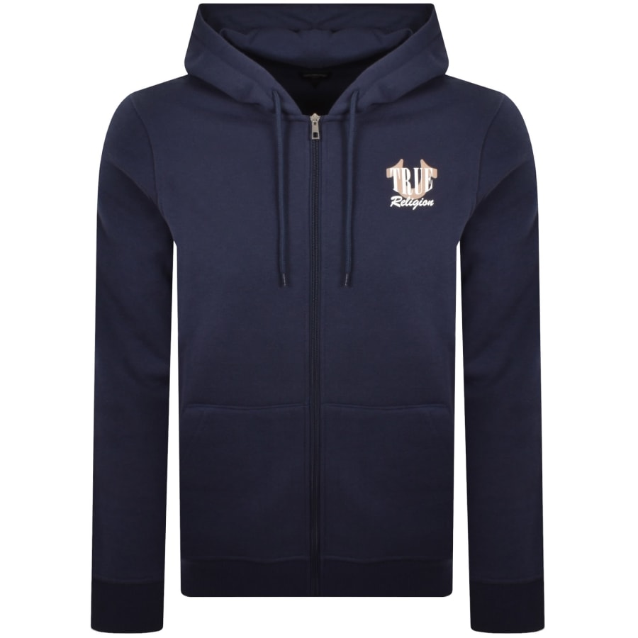 Image number 2 for True Religion Buddha Full Zip Hoodie Blue
