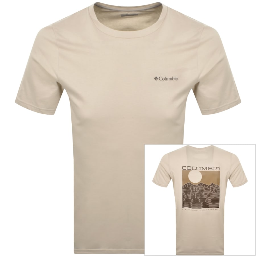 Image number 1 for Columbia Rapid Ridge Back Graphic T Shirt Beige