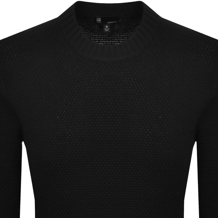 Image number 2 for G-Star Structure Mix Knit Jumper Black