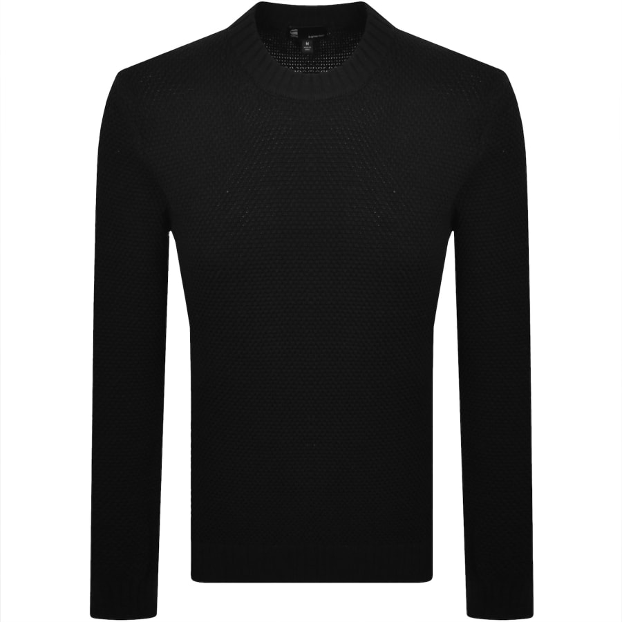 Image number 1 for G-Star Structure Mix Knit Jumper Black