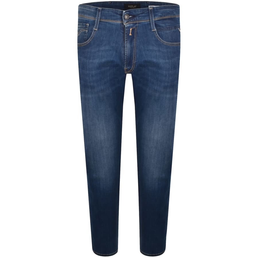 Image number 2 for Replay Slim Fit Anbass Jeans Blue