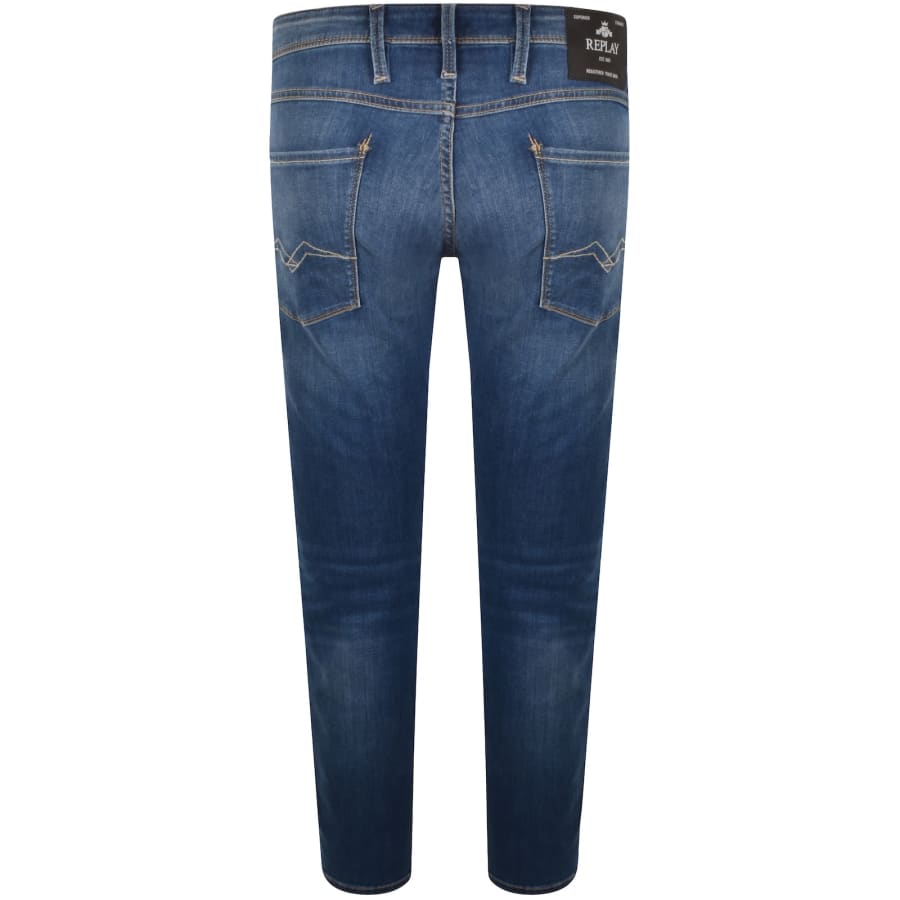 Image number 3 for Replay Slim Fit Anbass Jeans Blue