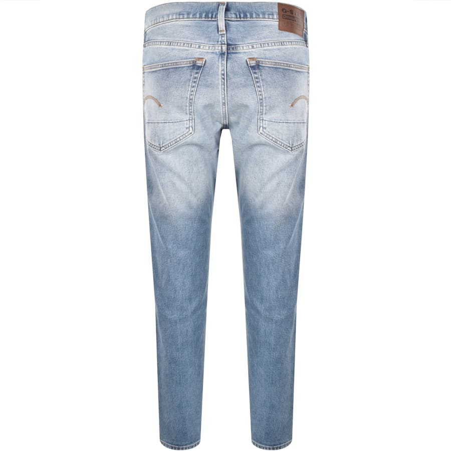 Image number 3 for G-Star 3301 Tapered Jeans Light Wash Blue