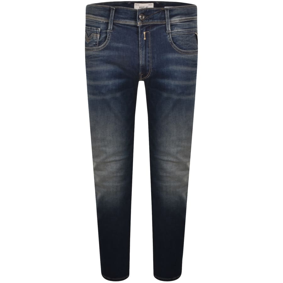 Image number 2 for Replay Slim Fit Anbass Jeans Blue