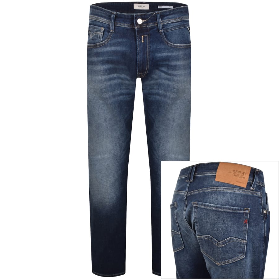 Image number 1 for Replay Rocco Jeans Deep Blue Indigo